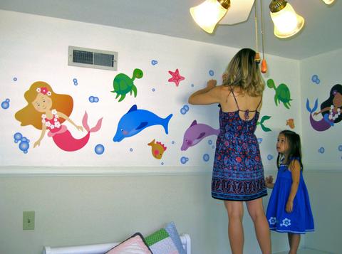Mermaid Wall Decals for Carmen's Bedroom!