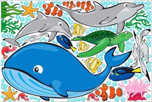 Load image into Gallery viewer, ocean life wall stickers print view