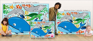 ocean life wall decals size comparison