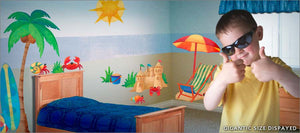 beach theme room wall decals
