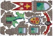 Load image into Gallery viewer, dragon castle wall stickers print view