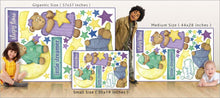 Load image into Gallery viewer, bedtime bears wall decals size comparison