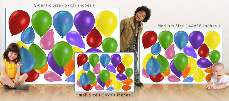 Balloon Party Fabric Wall Decals  iStickup Wall Stickers – iStickUp