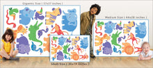 Load image into Gallery viewer, child jungle animal wall decals size comparison