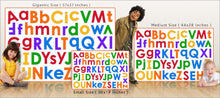 Load image into Gallery viewer, simple alphabet wall decal size comparison