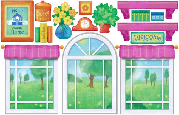 istickup™ Playhouse Pink Removable Fabric Wall Stickers