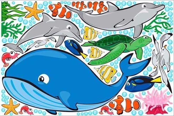 ocean life wall stickers print view