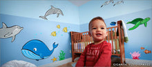Load image into Gallery viewer, ocean life wall decals theme room - Turn your room into a wonderland of sea creatures!

