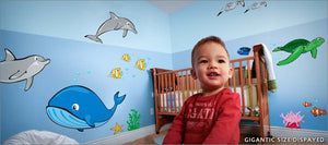 ocean life wall decals theme room - Turn your room into a wonderland of sea creatures!