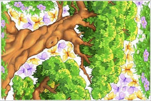 Load image into Gallery viewer, giant tree enchanted woods butterfly wall stickers print view
