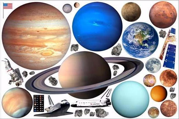 solar system wall stickers print view