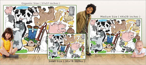 on the farm wall decals size comparison