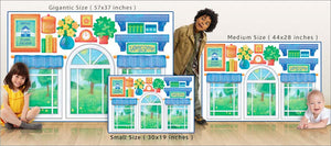 playhouse wall decals size comparison