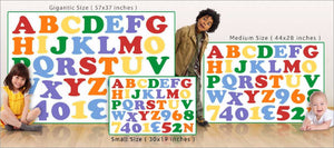 alphabet wall decals size comparison
