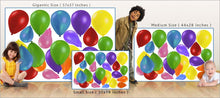 Load image into Gallery viewer, party balloons wall decals set size comparison
