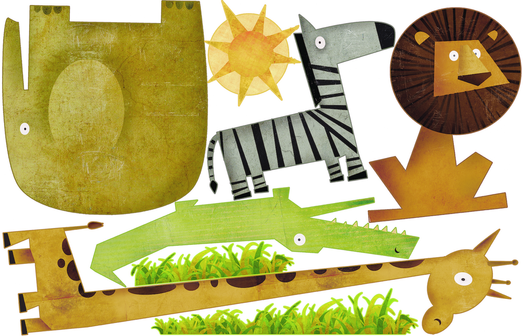 istickup™ Kid Safari Removable Fabric Wall Stickers