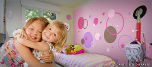 pink dot wall decals theme room