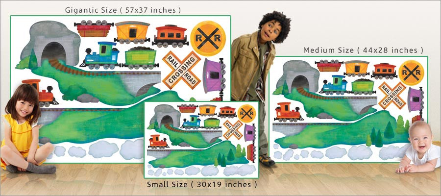 Train Ride Fabric Wall Decals | iStickup Wall Sticker – istickup™