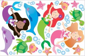 mermaid wall stickers print view