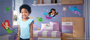mermaid wall decals theme room