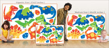 Load image into Gallery viewer, friendly dinosaur wall decals size comparison
