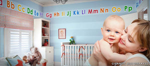 block alphabet wall decal theme room