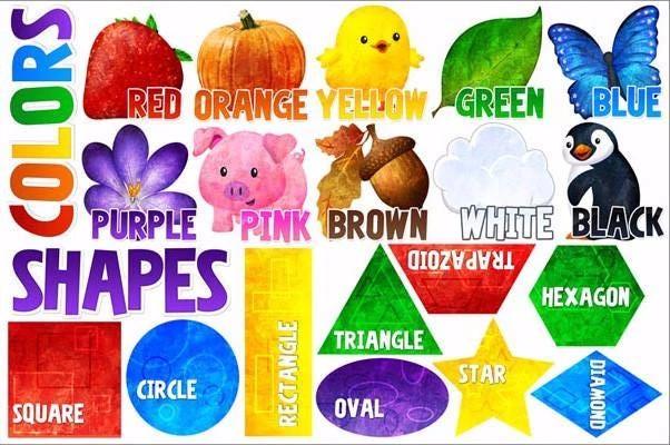 istickup™ Shapes & Colors Removable Fabric Wall Stickers